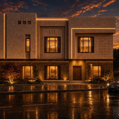 مشروع سكني دورين وملحق بحي النخيل 1408 بمدينة تبوك (2)
